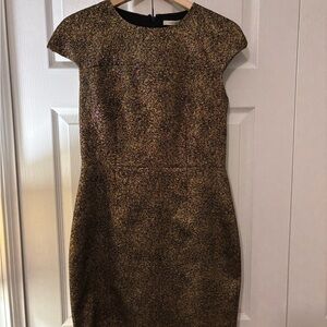 Diane Von Furstenberg Gold Mini Dress size 8